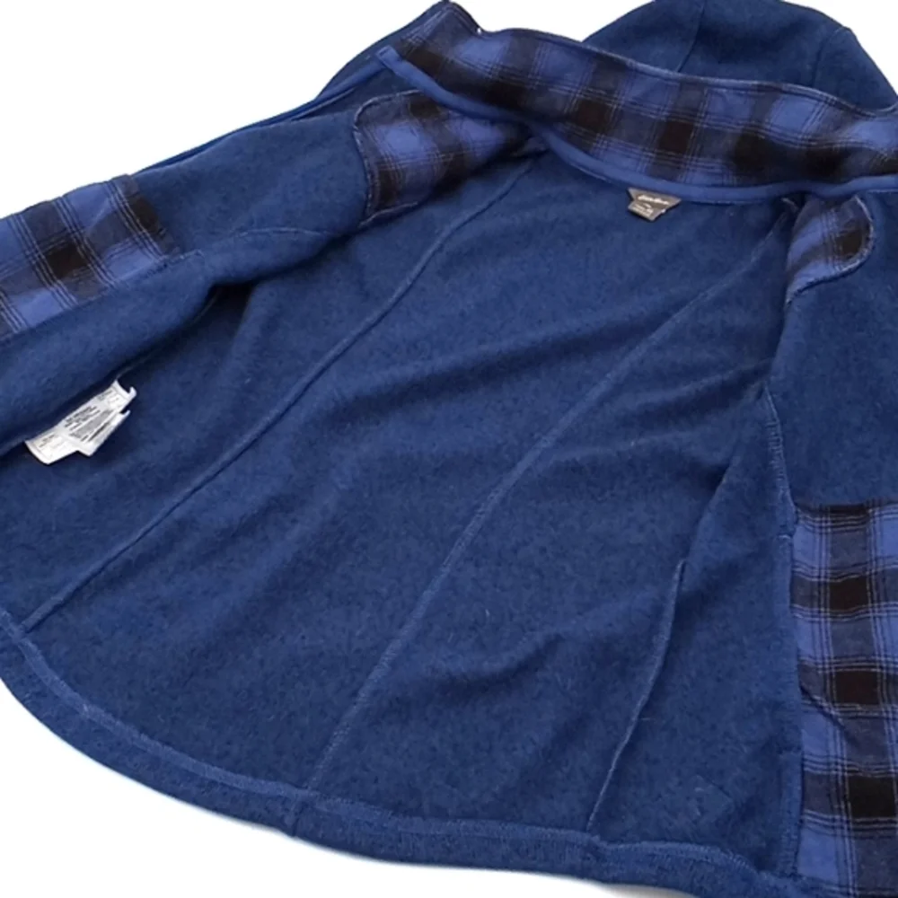 Eddie Bauer Hooded‎ Knit Full Zip Jacket Blue XS